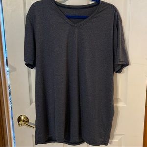 V-neck horizontal striped shirt for men.